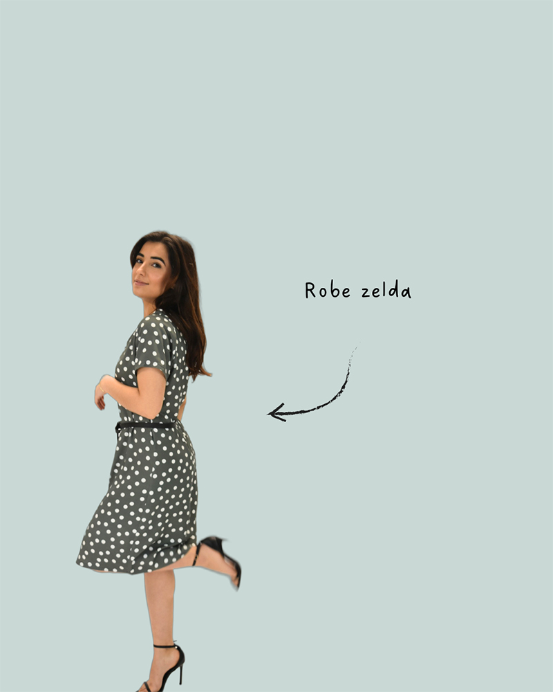robe à pois vintage style parisienne zelda aatise